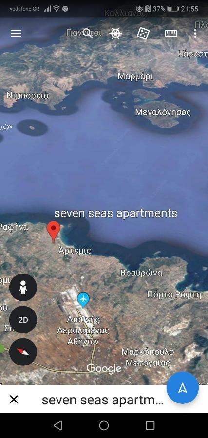 Seven Seas Apartments Artémida Eksteriør bilde